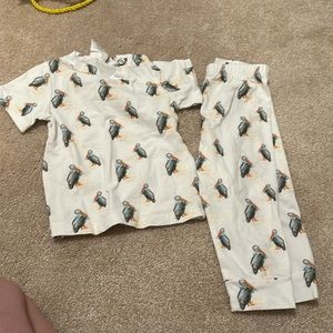 Velvet fawn stork pajamas. Size 12-18 month